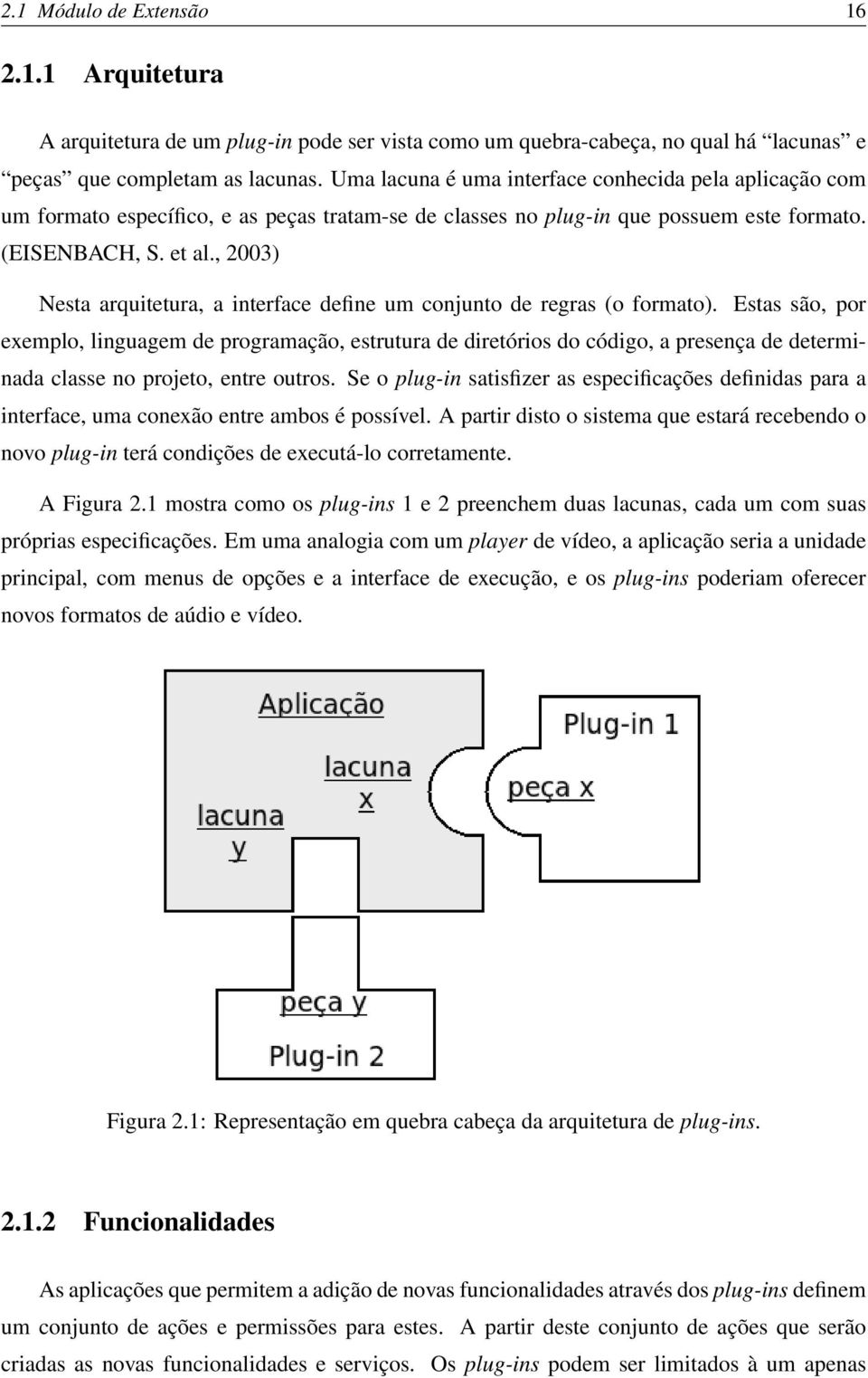 , 2003) Nesta arquitetura, a interface define um conjunto de regras (o formato).