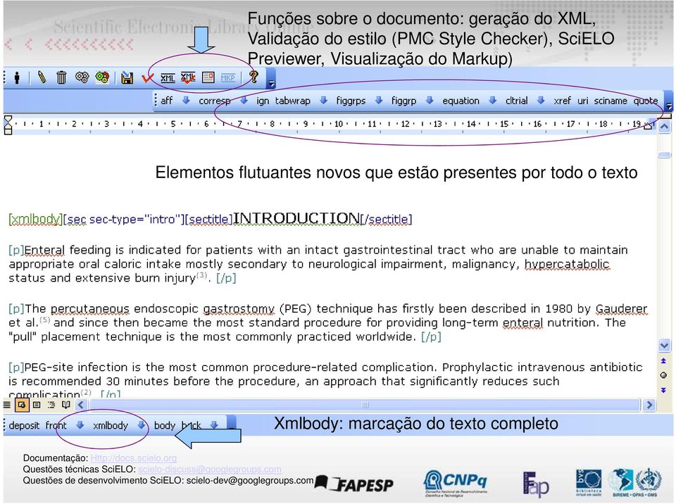 Elementos flutuantes novos que estão presentes por todo o texto