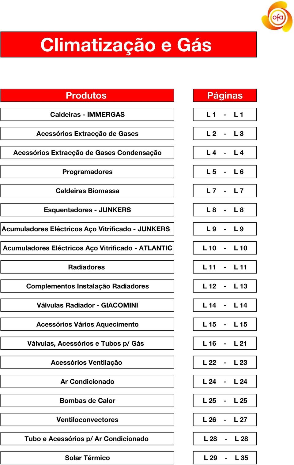 Radiadores Complementos Instalação Radiadores L 11 - L 11 L 12 - L 13 Válvulas Radiador - GIACOMINI L 14 - L 14 Acessórios Vários Aquecimento L 15 - L 15 Válvulas, Acessórios e Tubos p/ Gás L