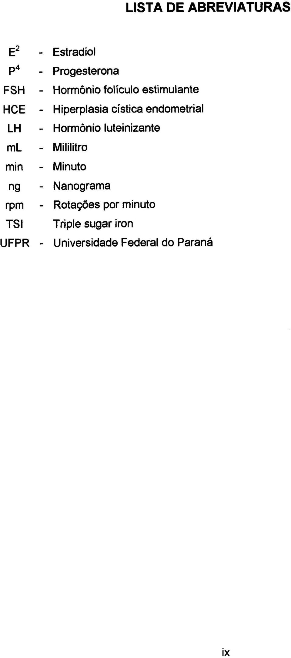 cística endometrial - Hormônio luteinizante - Mililitro - Minuto -