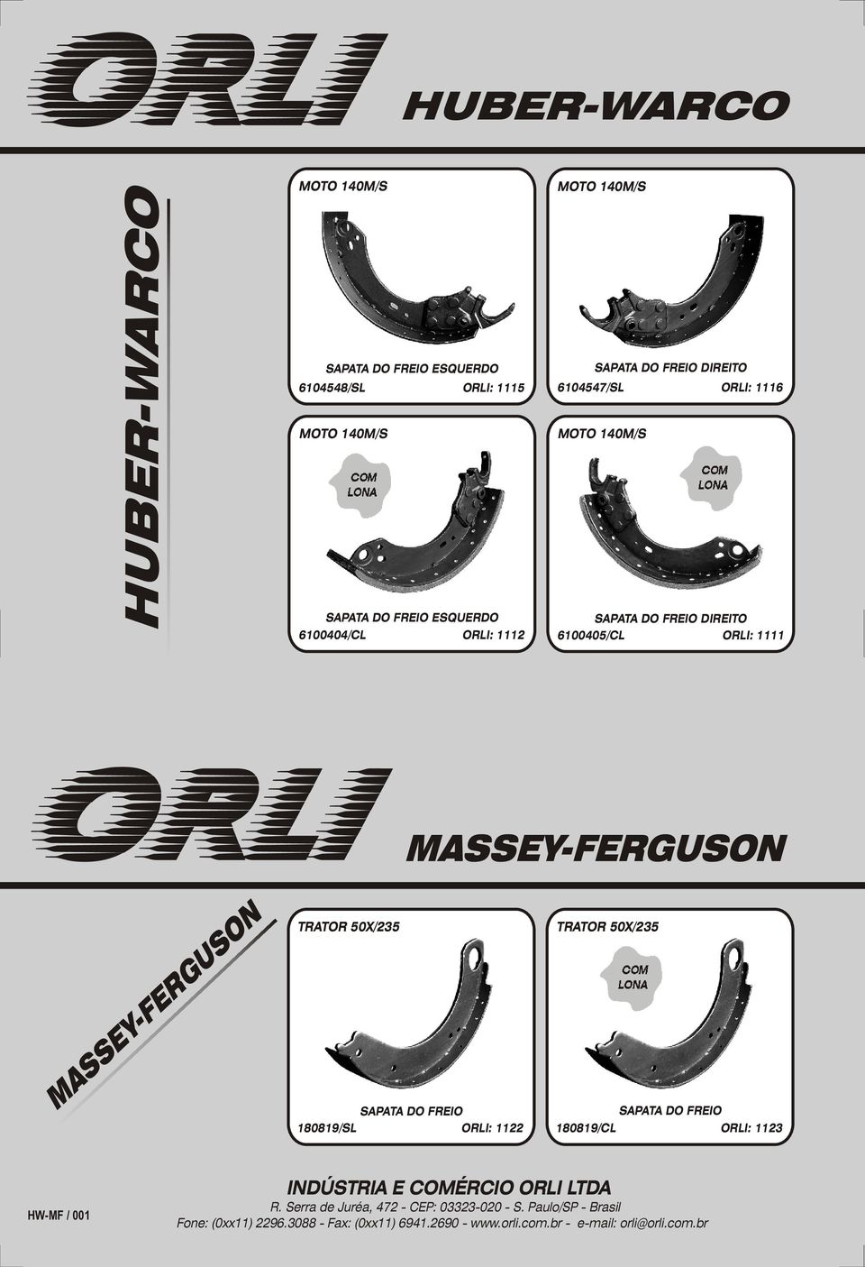 DIREITO 6100405/CL ORLI: 1111 ORLI MASSEY-FERGUSON MASSEY-FERGUSON TRATOR 50X/235