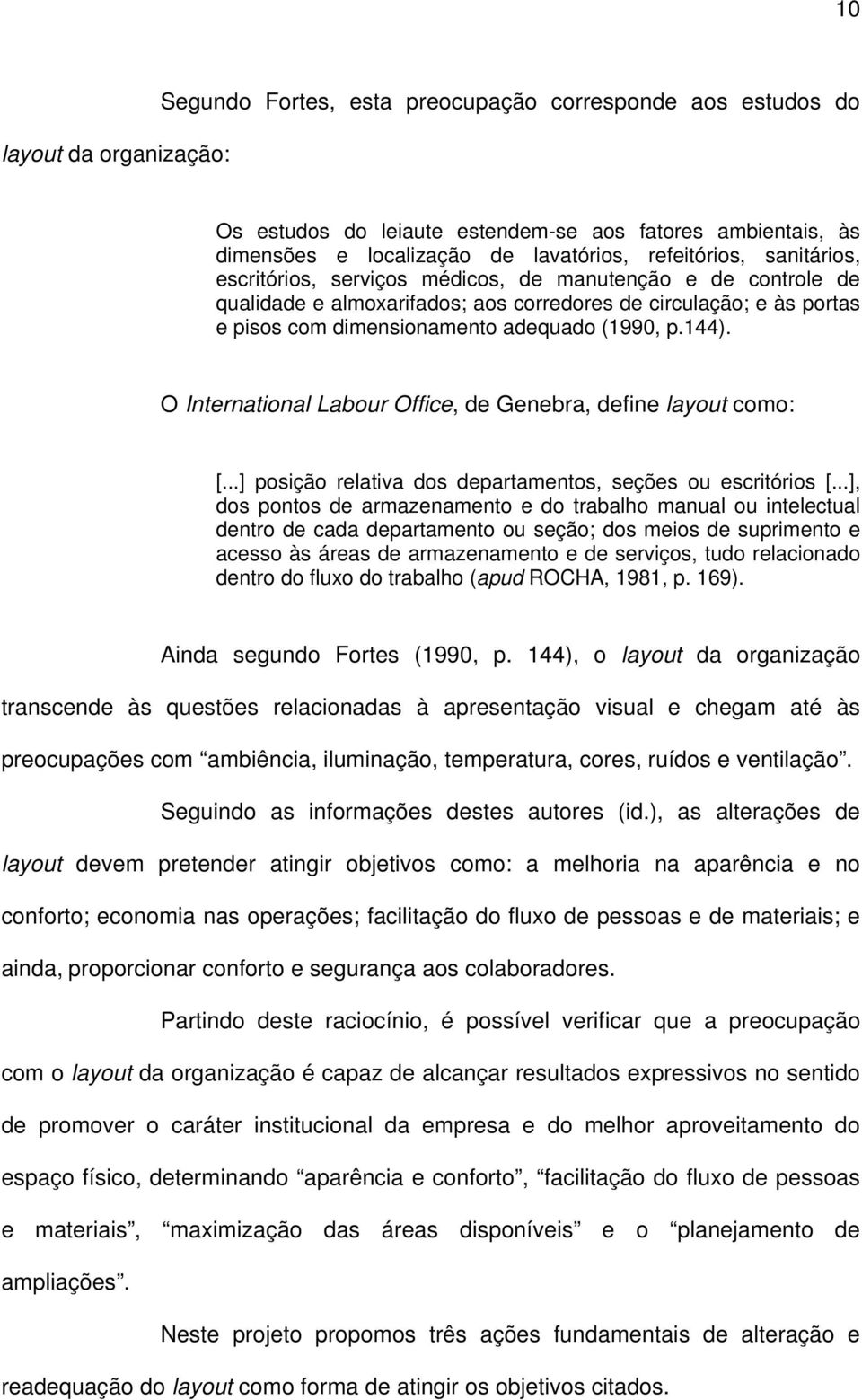 O International Labour Office, de Genebra, define layout como: [...] posição relativa dos departamentos, seções ou escritórios [.