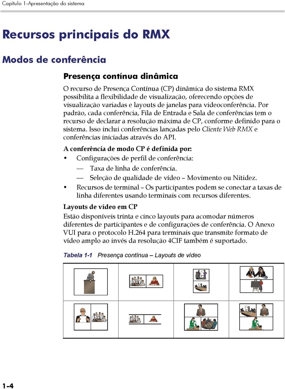 Por padrão, cada conferência, Fila de Entrada e Sala de conferências tem o recurso de declarar a resolução máxima de CP, conforme definido para o sistema.