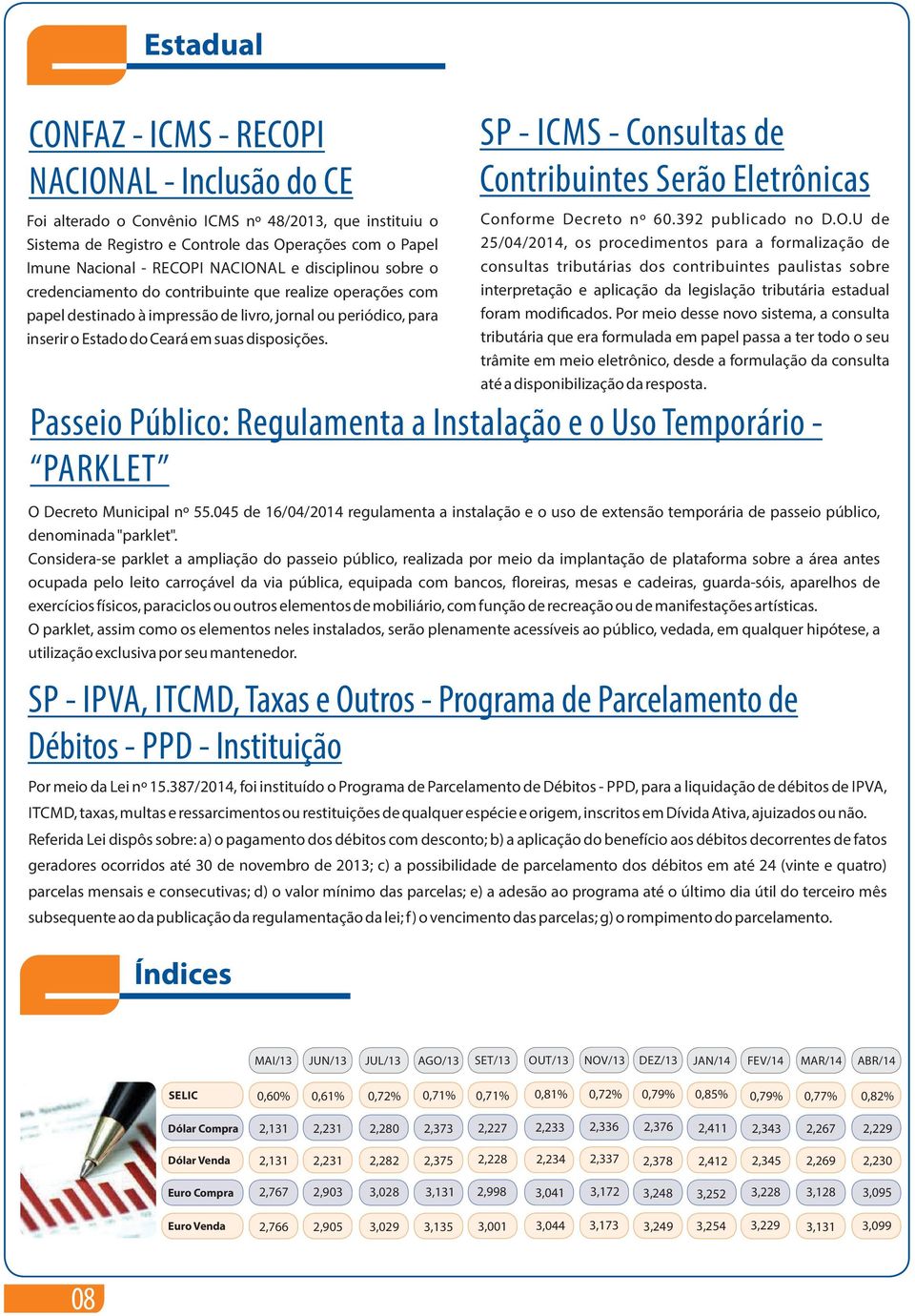 Índices SP - ICMS - Consultas de Contribuintes Serão Eletrônicas Conforme Decreto nº 60.392 publicado no D.O.