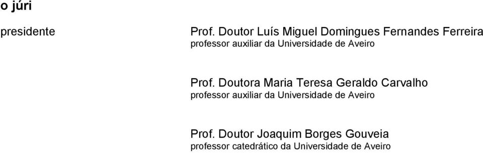 Universidade de Aveiro Prof.