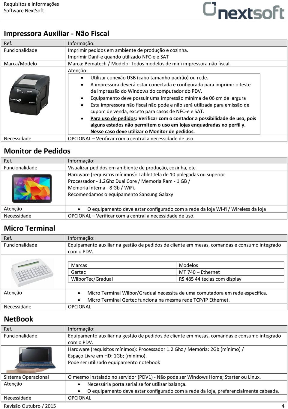 A impressora deverá estar conectada e configurada para imprimir o teste de impressão do Windows do computador do PDV.