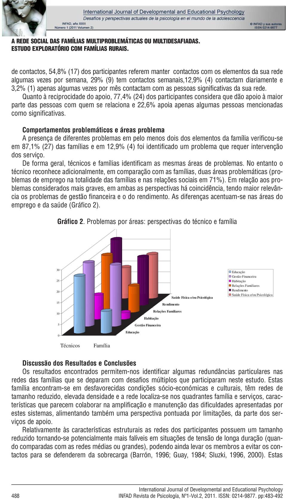 apenas algumas vezes por mês contactam com as pessoas significativas da sua rede.