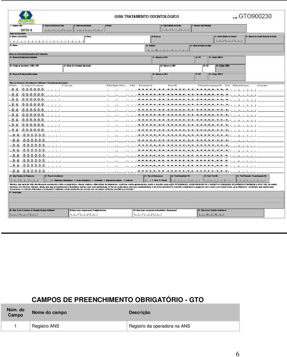 Nome do campo Descrição 1