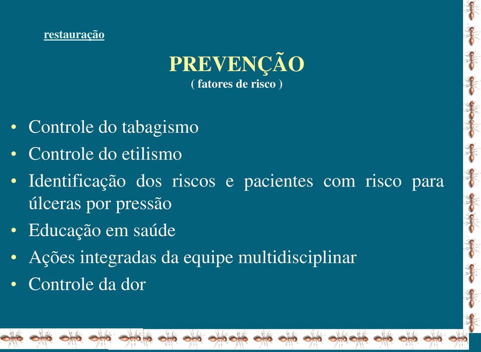 pacientes com risco para úlceras por pressão Educação em