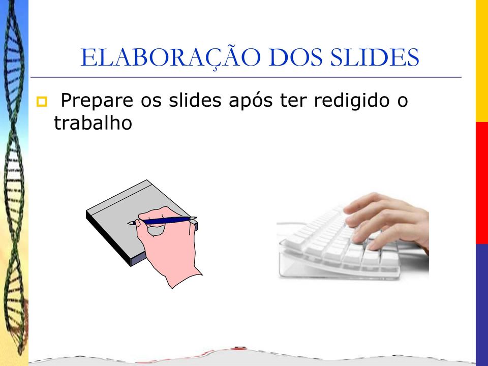 os slides após