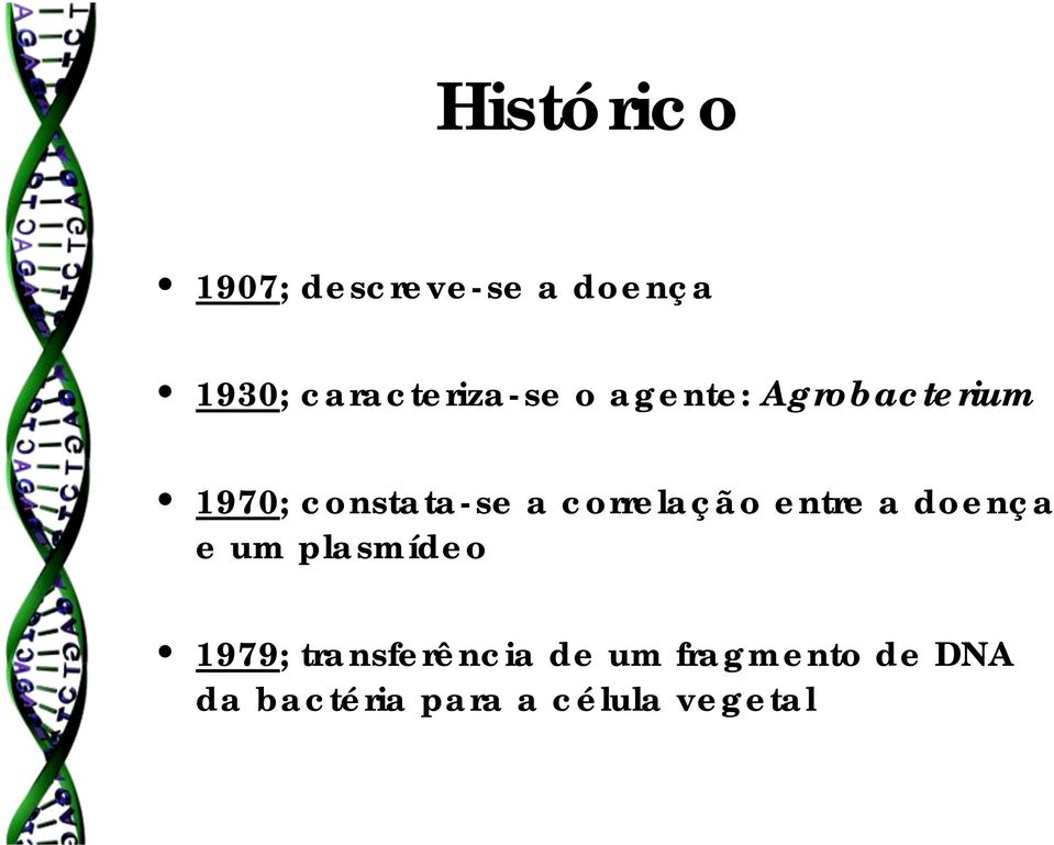 constata-se a correlação entre a doença e um plasmídeo