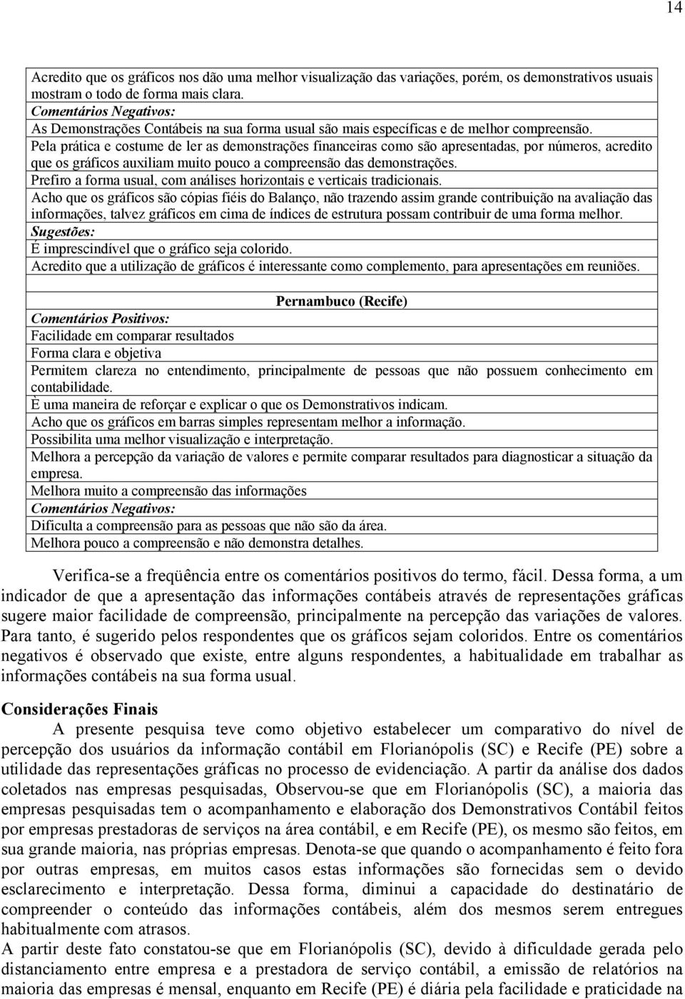 Pela prática e costume de ler as demonstrações financeiras como são apresentadas, por números, acredito que os gráficos auxiliam muito pouco a compreensão das demonstrações.