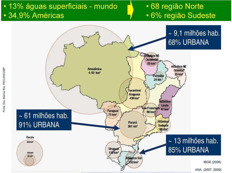 68% URBANA ~ 61 milhões hab.