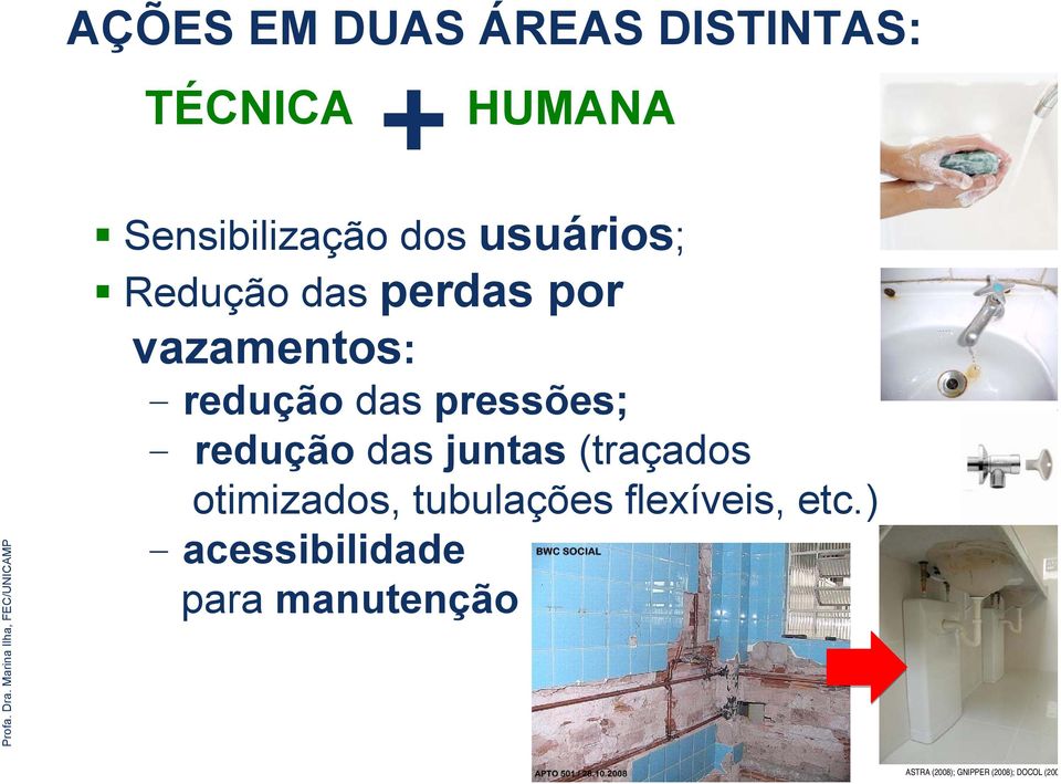 - redução das juntas (traçados otimizados, tubulações flexíveis, etc.