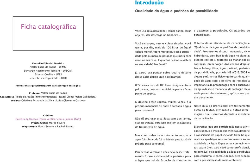 Conselho Editorial Temático Valter Lúcio de Pádua UFMG Bernardo Nascimento Teixeira - UFSCAR Edumar Coelho - UFES Iene Christie Figueiredo - UFRJ Profissionais que participaram da elaboração deste