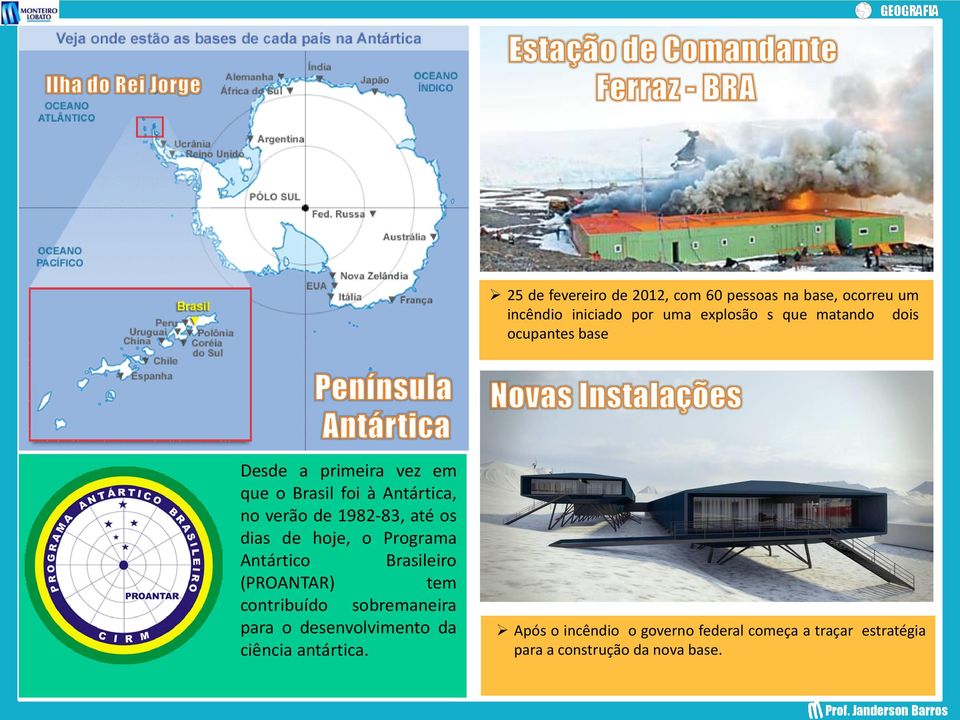 de hoje, o Programa Antártico Brasileiro (PROANTAR) tem contribuído sobremaneira para o desenvolvimento da