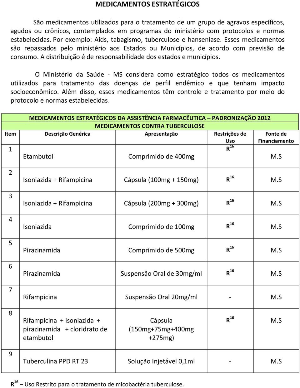 A distribuição é de responsabilidade dos estados e municípios.