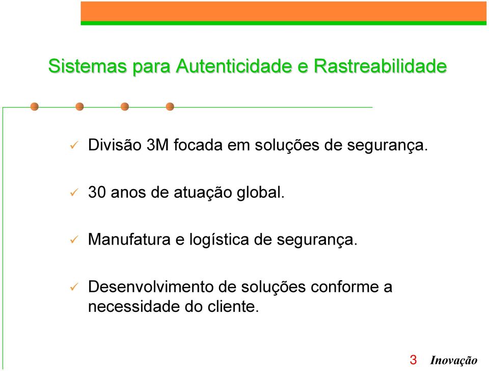 ! 30 anos de atuação global.