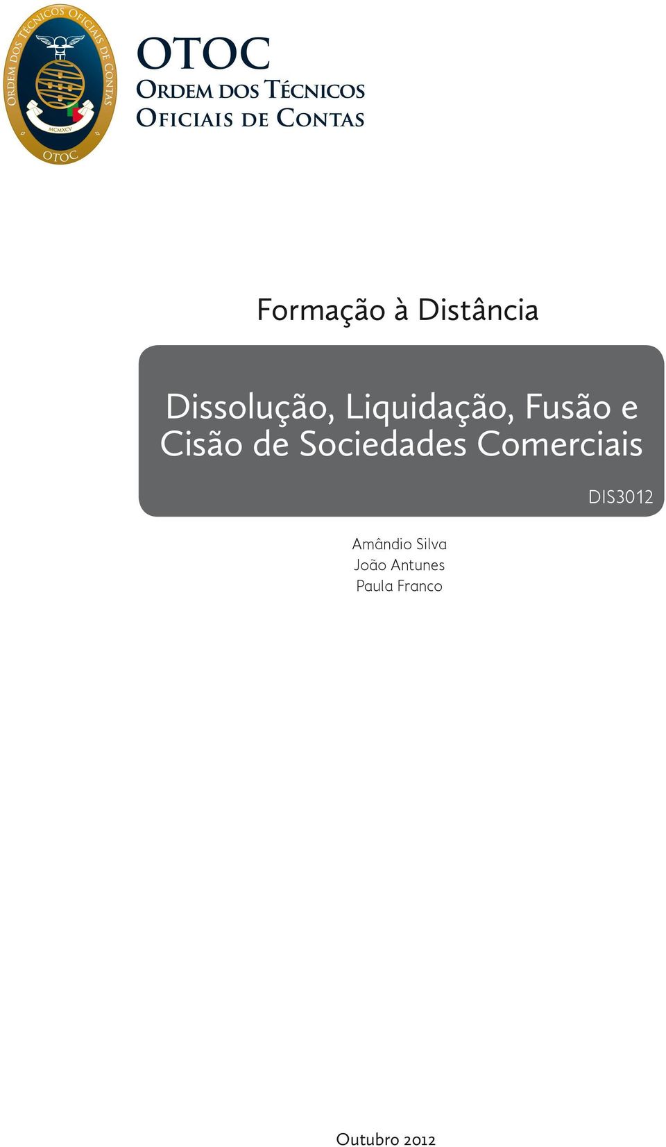 Sociedades Comerciais DIS3012