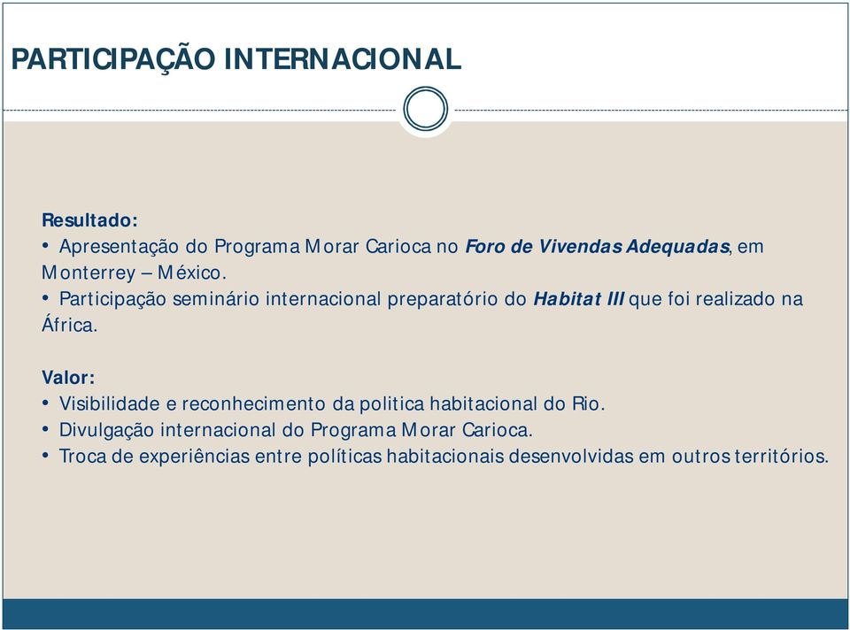 Participação seminário internacional preparatório do Habitat III que foi realizado na África.