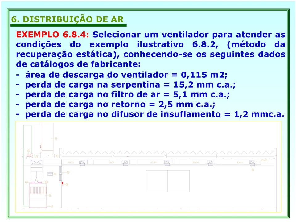 2, (método da recuperação estática), conhecendo-se os seguintes dados de catálogos de fabricante: - área de