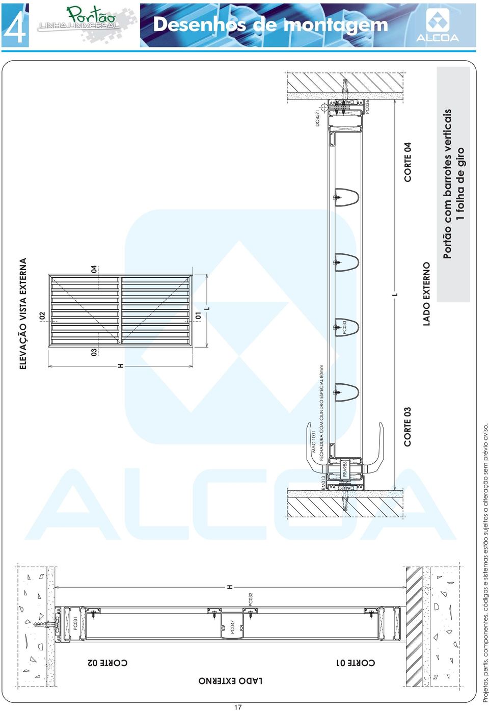 FRA986 PC033 ADO EXTERNO CORTE 01 CORTE 02 RM013 PC036 CORTE 03