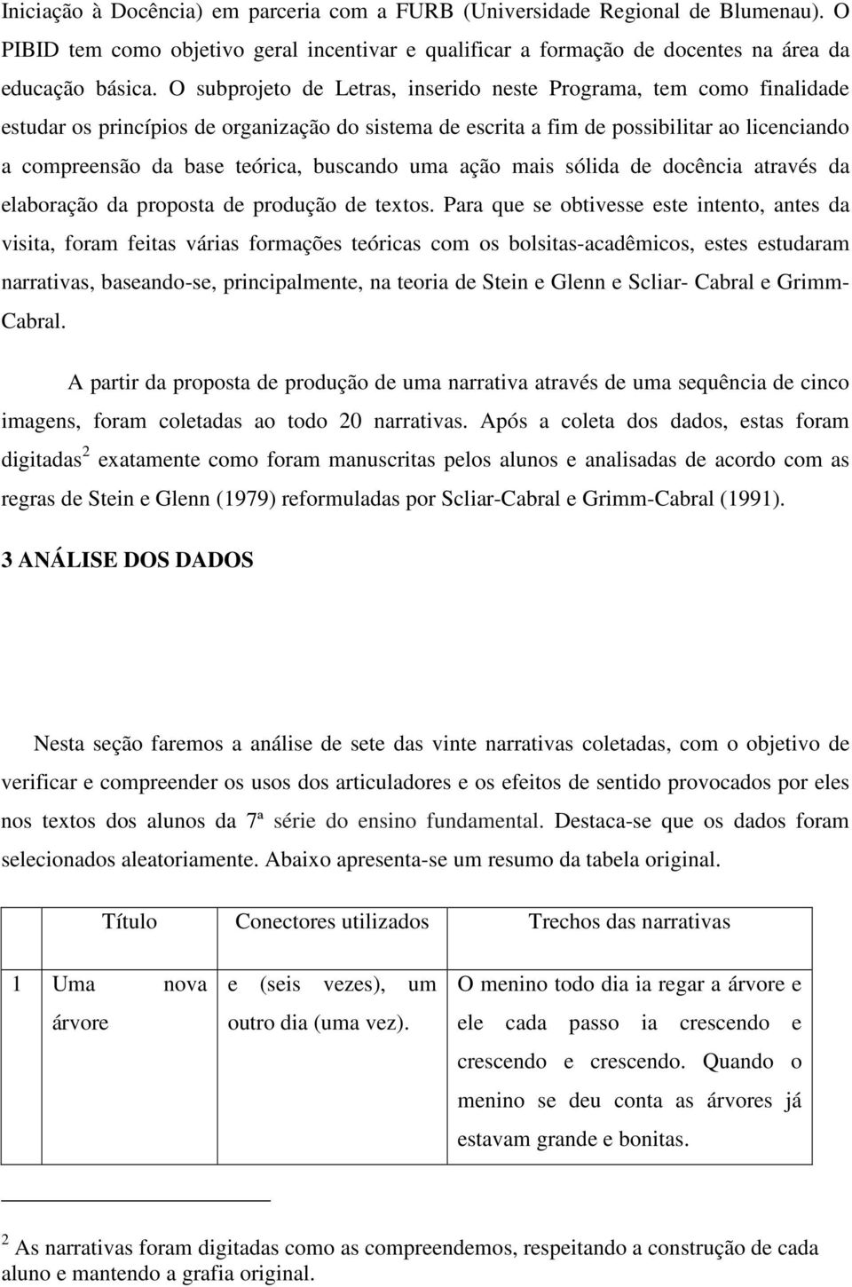 buscando uma ação mais sólida de docência através da elaboração da proposta de produção de textos.