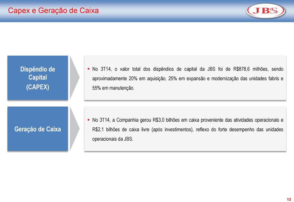 manutenção.