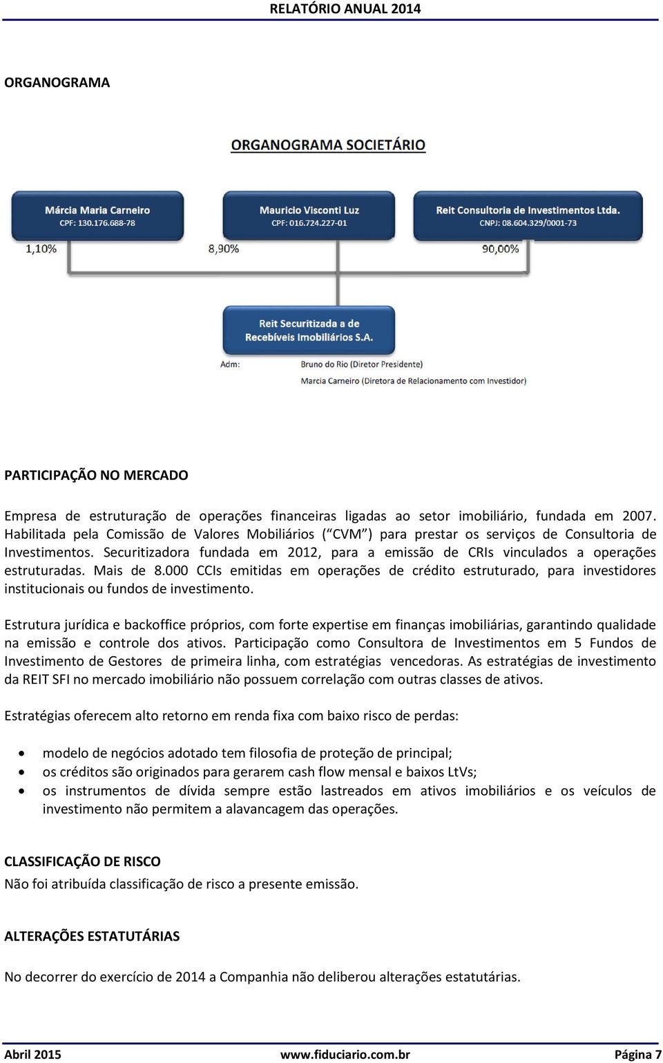 Securitizadora fundada em 2012, para a emissão de CRIs vinculados a operações estruturadas. Mais de 8.