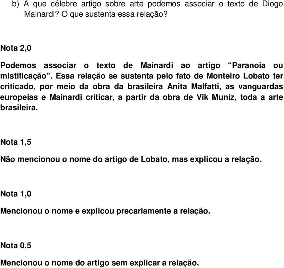 Essa relação se sustenta pelo fato de Monteiro Lobato ter criticado, por meio da obra da brasileira Anita Malfatti, as vanguardas europeias e Mainardi