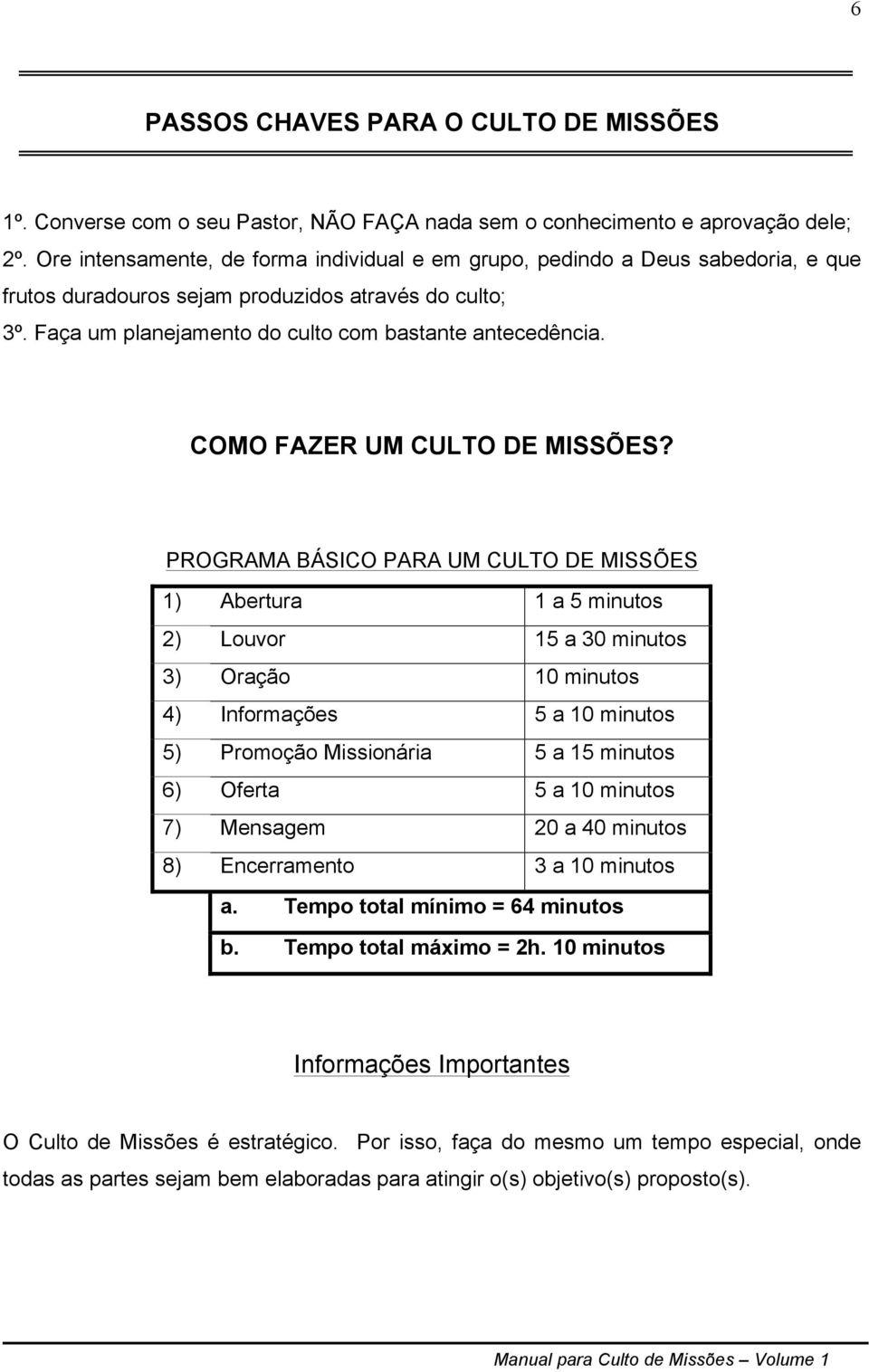 COMO FAZER UM CULTO DE MISSÕES?