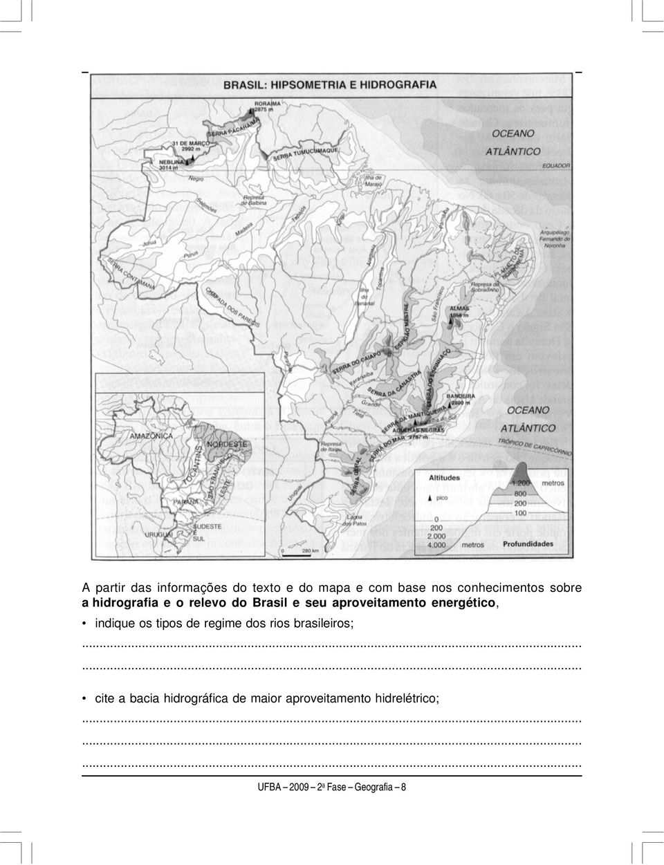 energético, indique os tipos de regime dos rios brasileiros; cite a