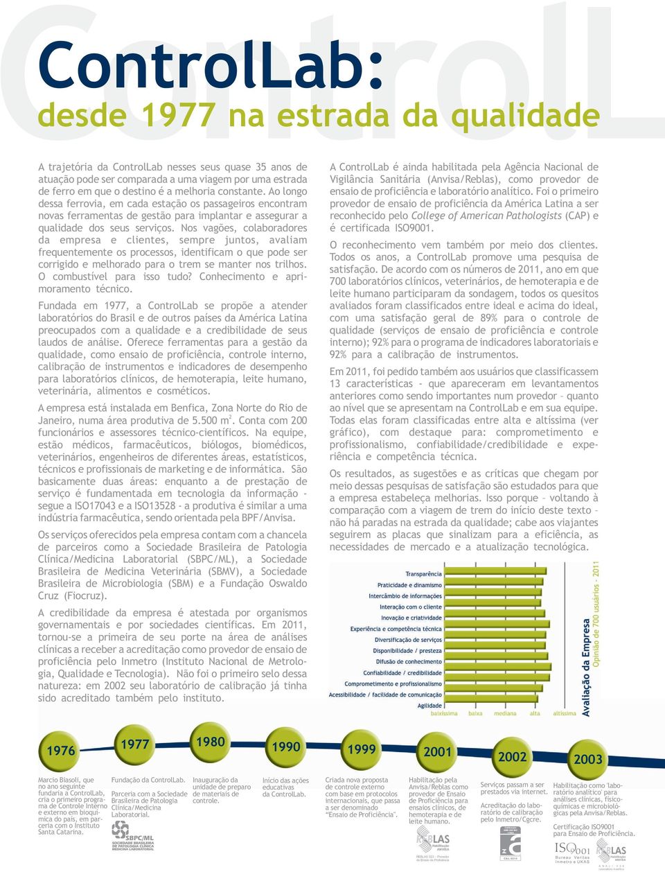 Nos vagões, colaboradores da empresa e clientes, sempre juntos, avaliam frequentemente os processos, identificam o que pode ser corrigido e melhorado para o trem se manter nos trilhos.