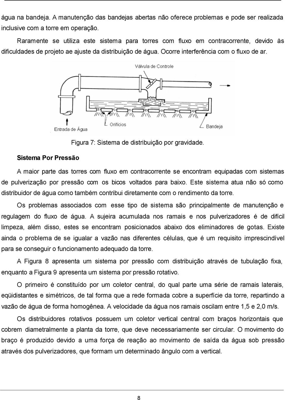 Figura 7: Sistema de distribuição por gravidade.