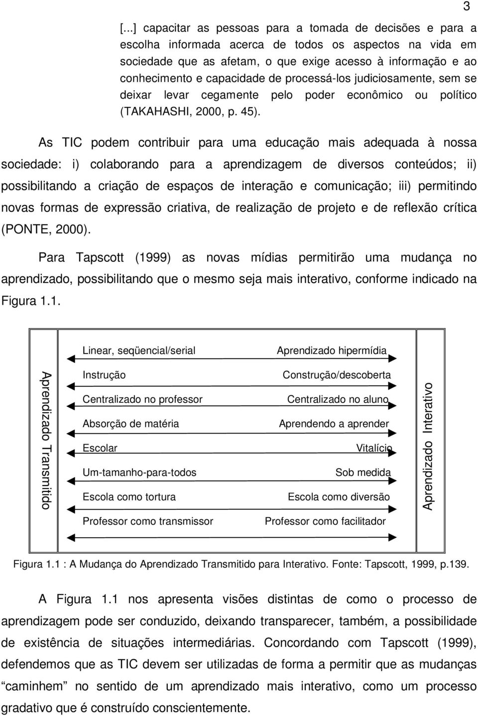 As TIC podem contribuir para uma educação mais adequada à nossa sociedade: i) colaborando para a aprendizagem de diversos conteúdos; ii) possibilitando a criação de espaços de interação e