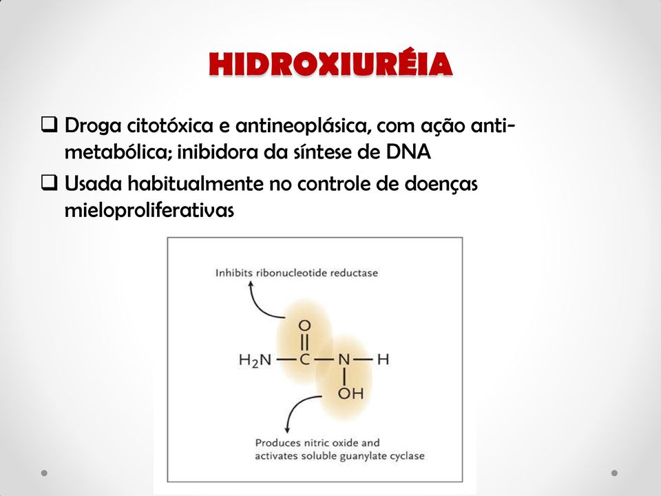 inibidora da síntese de DNA Usada