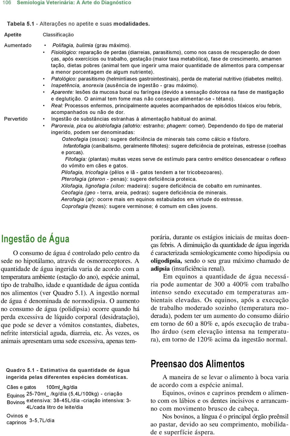 dietas pobres (animal tem que ingerir uma maior quantidade de alimentos para compensar a menor porcentagem de algum nutriente).