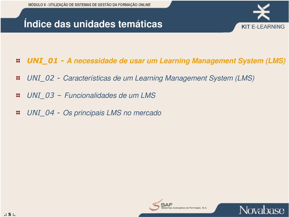 Características de um Learning Management System (LMS)