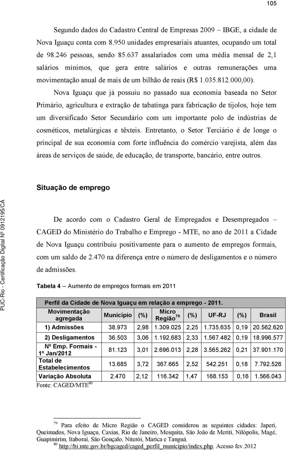 Nova Iguaçu que já possuiu no passado sua economia baseada no Setor Primário, agricultura e extração de tabatinga para fabricação de tijolos, hoje tem um diversificado Setor Secundário com um