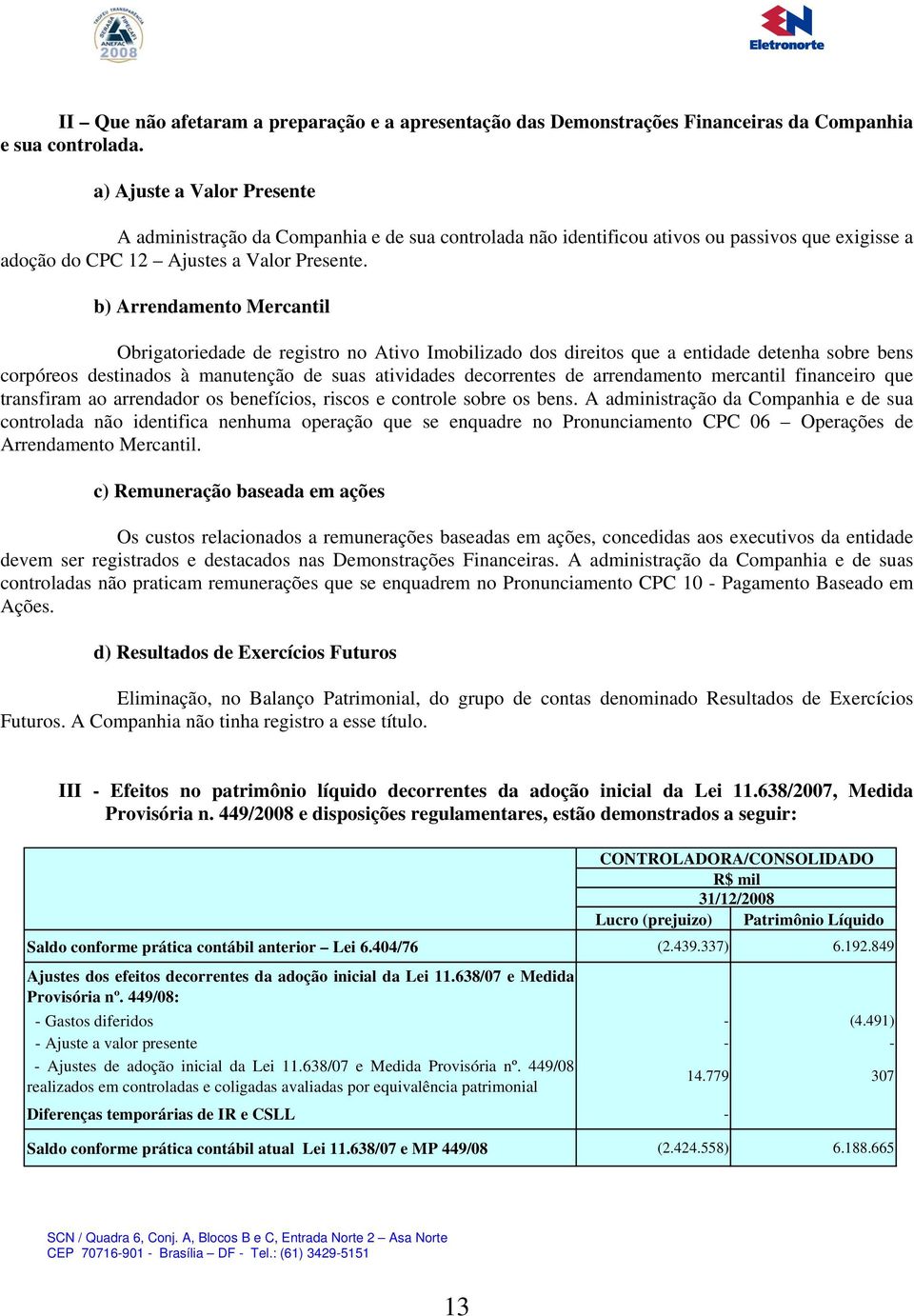 b) Arrendamento Mercantil Obrigatoriedade de registro no Ativo Imobilizado dos direitos que a entidade detenha sobre bens corpóreos destinados à manutenção de suas atividades decorrentes de