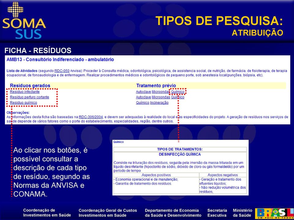 consultar a descrição de cada tipo de