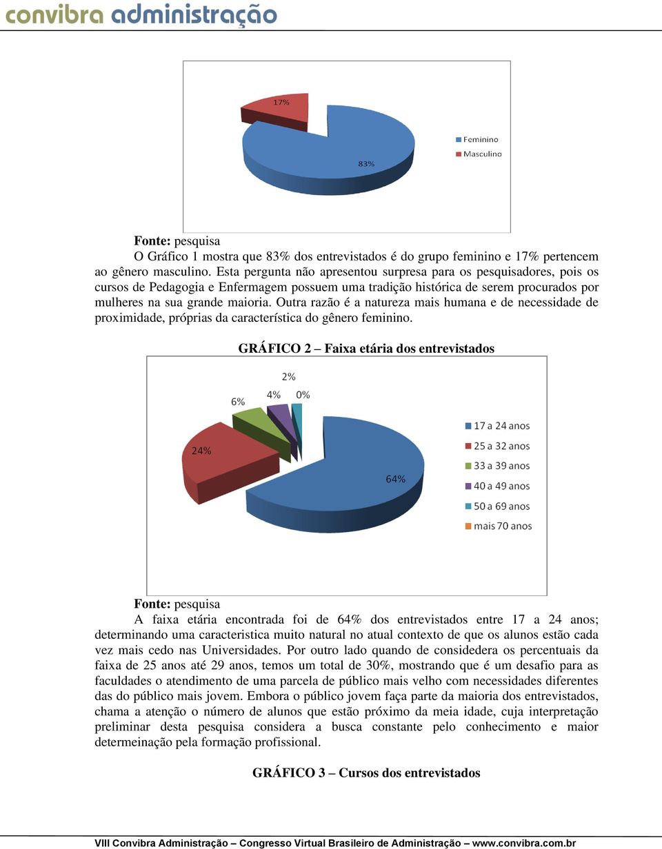 Outra razão é a natureza mais humana e de necessidade de proximidade, próprias da característica do gênero feminino.