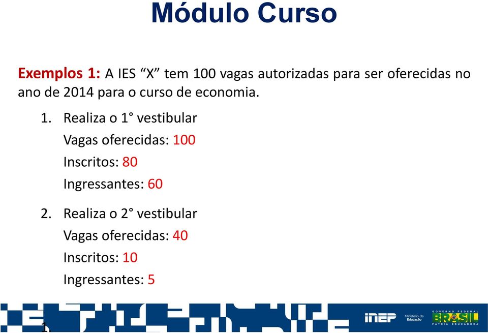 Realiza o 1 vestibular Vagas oferecidas: 100 Inscritos: 80