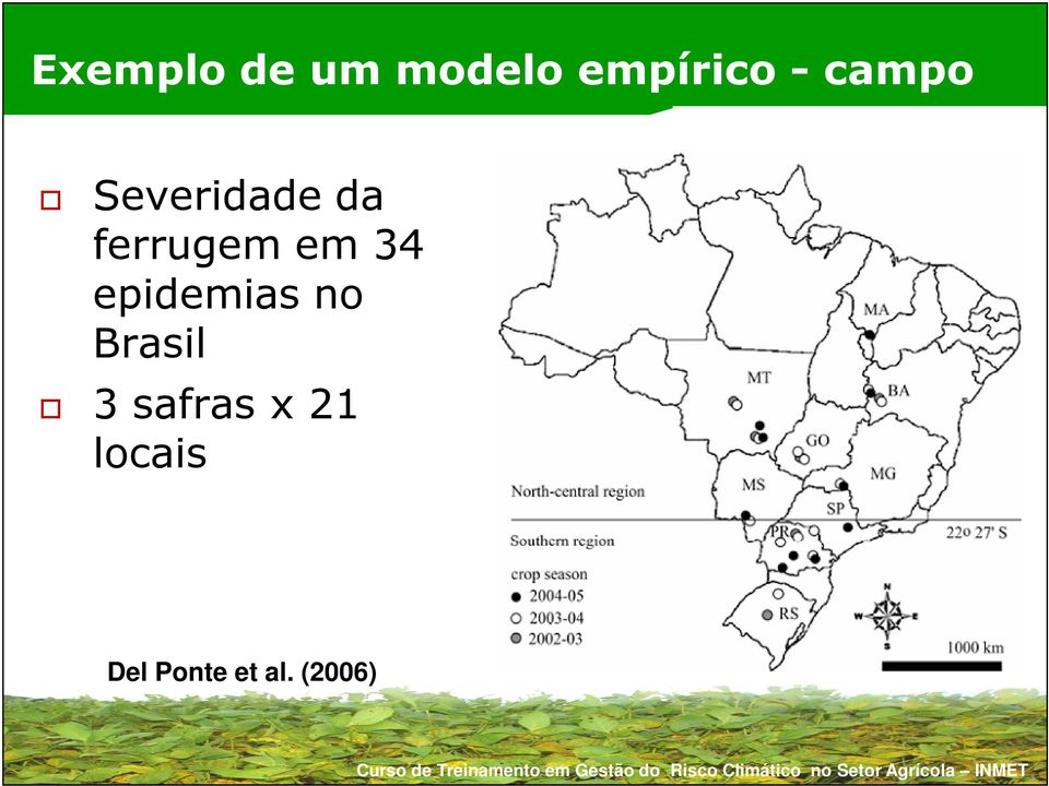 34 epidemias no Brasil 3 safras