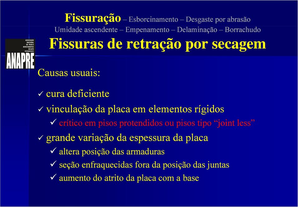 less grande variação da espessura da placa altera posição das armaduras seção