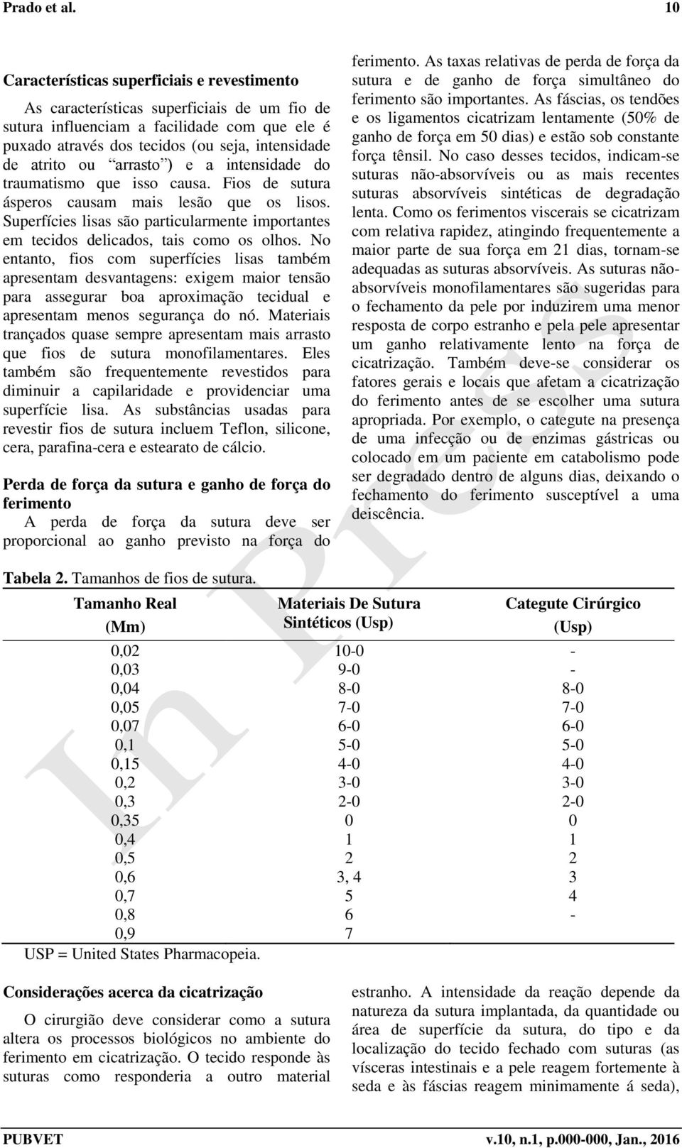 arrasto ) e a intensidade do traumatismo que isso causa. Fios de sutura ásperos causam mais lesão que os lisos.