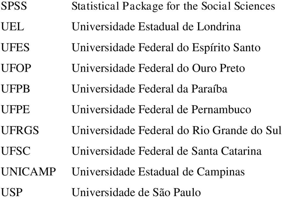 Preto Universidade Federal da Paraíba Universidade Federal de Pernambuco Universidade Federal do Rio