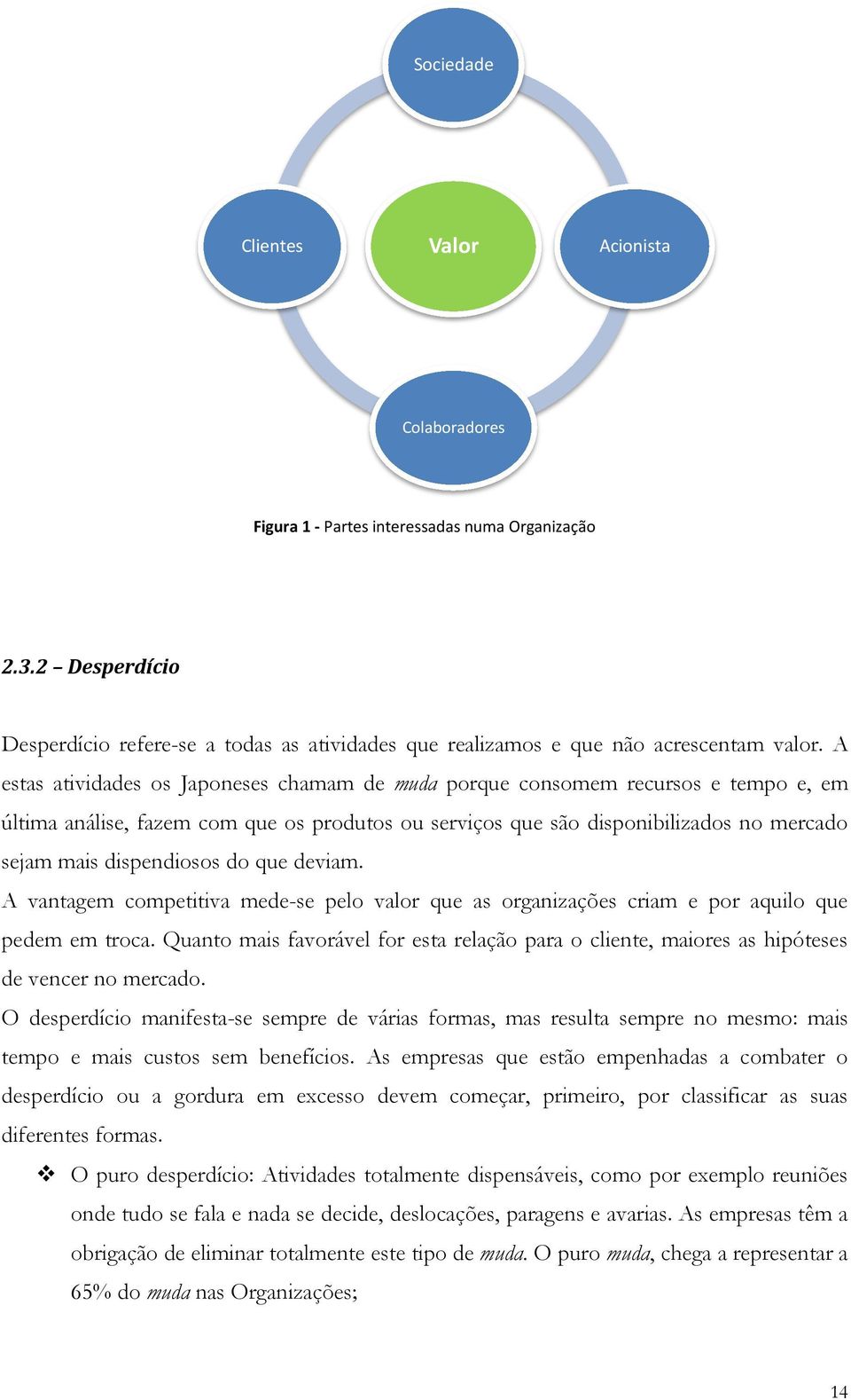 A estas atividades os Japoneses chamam de muda porque consomem recursos e tempo e, em última análise, fazem com que os produtos ou serviços que são disponibilizados no mercado sejam mais dispendiosos