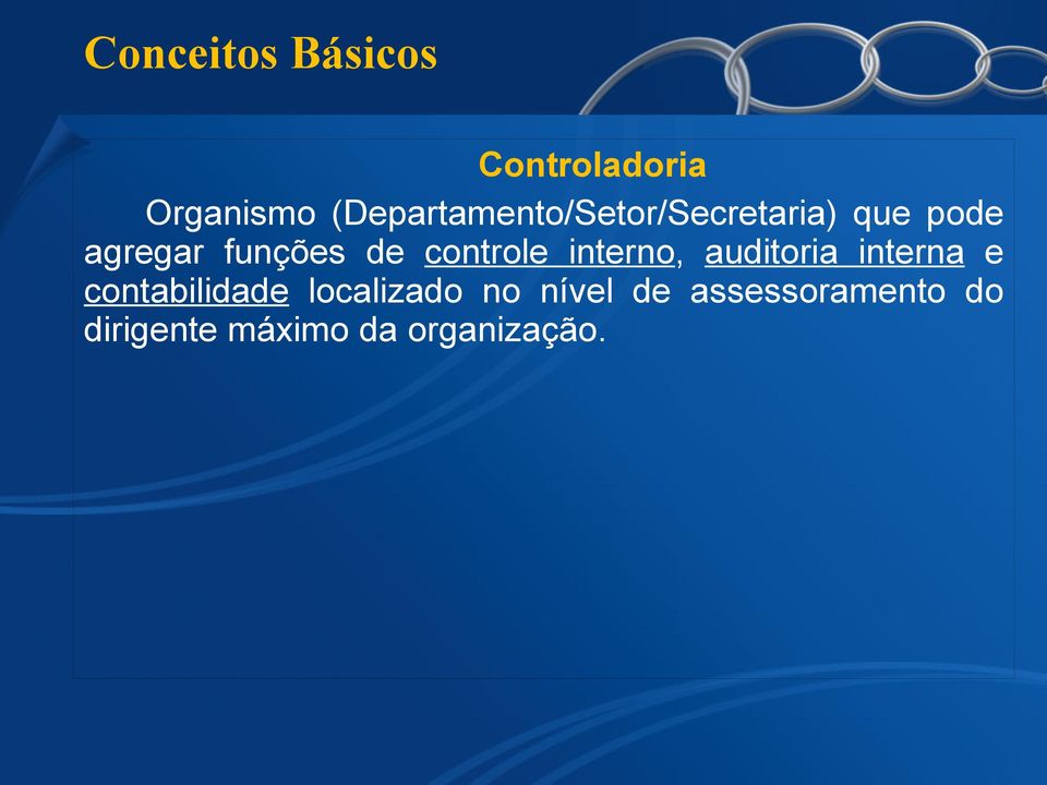 de controle interno, auditoria interna e contabilidade