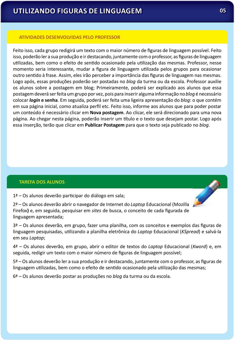 Professor, nesse momento seria interessante, mudar a figura de linguagem u lizada pelos grupos para ocasionar outro sen do à frase.